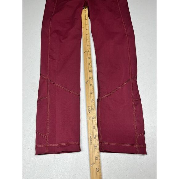 Lululemon Pace Rival Crop Maroon Running Active Legging Size 4 - Picture 5 of 7